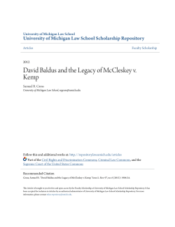 David Baldus and the Legacy of McCleskey v. Kemp