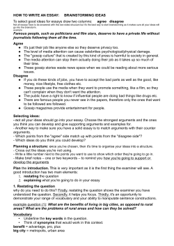 HOW TO WRITE AN ESSAY: BRAINSTORMING IDEAS To select