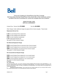 Terms and Conditions for Smart/Phone Care Plan