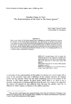 The Representation of the Poet in The Faene Queene