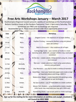 Free Arts Workshops January &ndash; March 2017