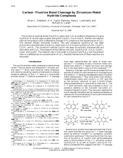 Carbon−Fluorine Bond Cleavage by Zirconium Metal Hydride