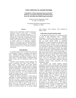 Active inference in concept learning