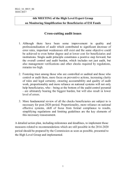 Cross-cutting audit issues