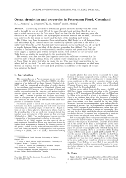 Ocean circulation and properties in Petermann Fjord, Greenland
