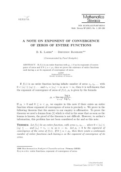 A note on exponent of convergence of zeros of entire functions