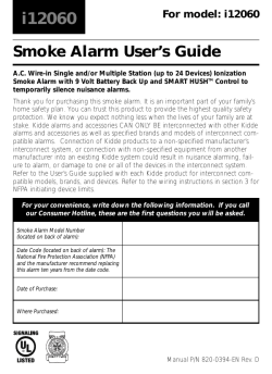 Smoke Alarm User`s Guide