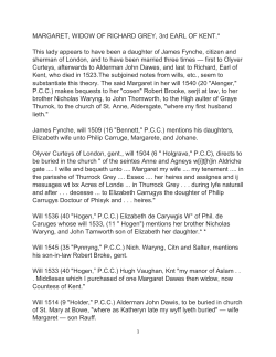 MARGARET, WIDOW OF RICHARD GREY, 3rd