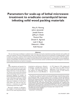Parameters for scale-up of lethal microwave treatment