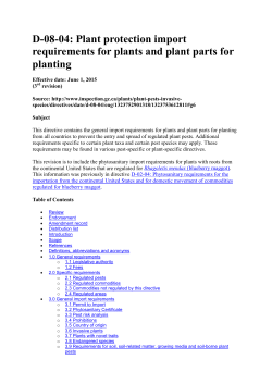 Canada, D-08-04, import plants