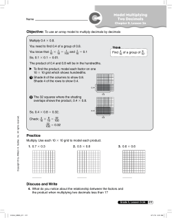 Model Multiplying Two Decimals