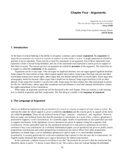 Identifying Arguments