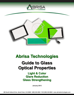 Abrisa Technologies Guide to Glass Optical Properties