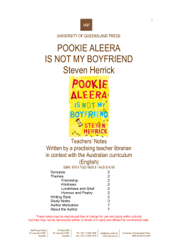 Teachers` Notes - UQP - University of Queensland