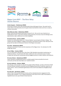 Magna Carta 800th &ndash; The River Relay Charter Bearers