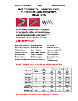 hvr cylindrical, high voltage, thick film, non