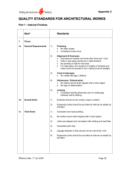 quality standards for architectural works