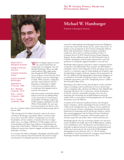 Michael W. Hamburger - IU Geological Sciences