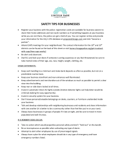 safety tips for businesses - Lincoln Park Chamber of Commerce