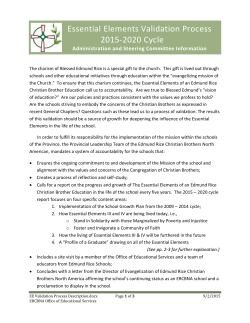 Essential Elements Validation Process