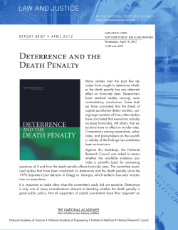 DEtERRENcE AND tHE DEAtH PENAltY
