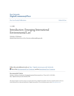 Introduction: Emerging International Environmental Law