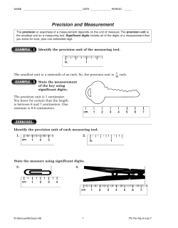 Precision and Measurement