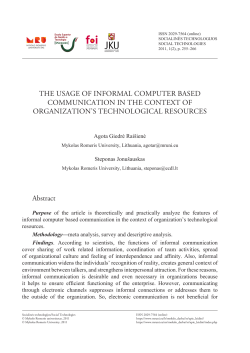 THE USAGE OF INFORMAL COMPUTER BASED