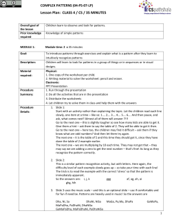 Lesson Plan: CLASS 4 / CS / 35 MINUTES