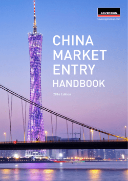 China Entry Handbook - The Sovereign Group