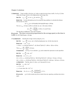Chapter 2 solutions EVALUATE: The time is inversely proportional to