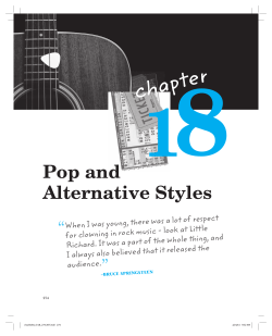 Pop and Alternative Styles