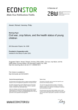 Civil War, Crop Failure, and the Health Status of Young Children