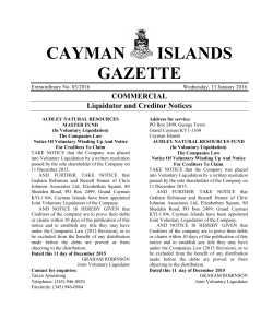 Extraordinary Gazette Issue 03