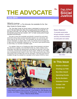 June 2014 - Dan Allen Center for Social Justice