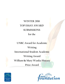 Examples of Excellence in Student Academic Writing