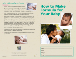 How to Make Formula for Your Baby