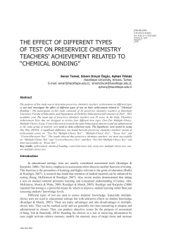 the effect of different types of test on preservice chemistry teachers