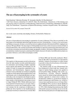 The use of karyotyping in the systematics of yeasts