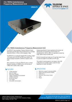 2 to 18GHz Instantaneous Frequency Measurement Unit