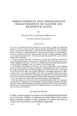 shear strength and consolidation characteristics of calcium and