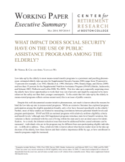 Executive Summary - Center for Retirement Research