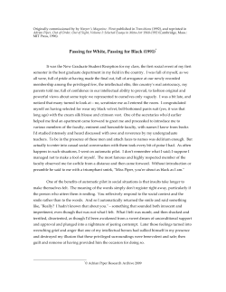 Passing for White, Passing for Black (1991)
