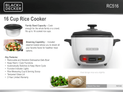 16 Cup Rice Cooker