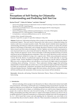 Perceptions of Self-Testing for Chlamydia: Understanding and