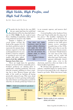 High Yields, High Profits, and High Soil Fertility