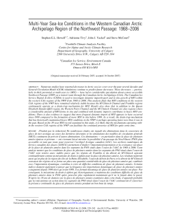 Multi-Year Sea-Ice Conditions in the Western Canadian Arctic