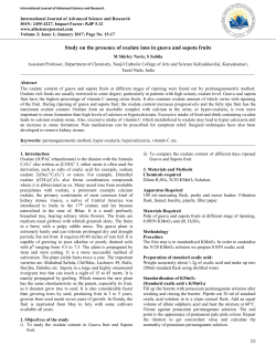 15 Study on the presence of oxalate ions in guava and sapota fruits