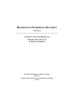 readings in european security - Archive of European Integration