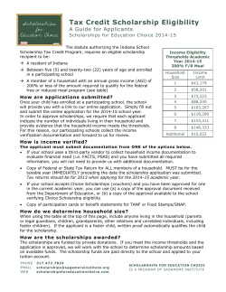 Tax Credit Scholarship Eligibility - Scholarships For Education Choice